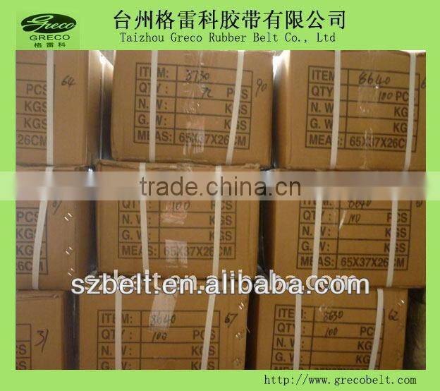 Triangle v belt, wrapped v belt 3V