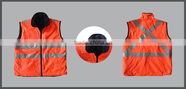 Reversible fluoresent safety vest