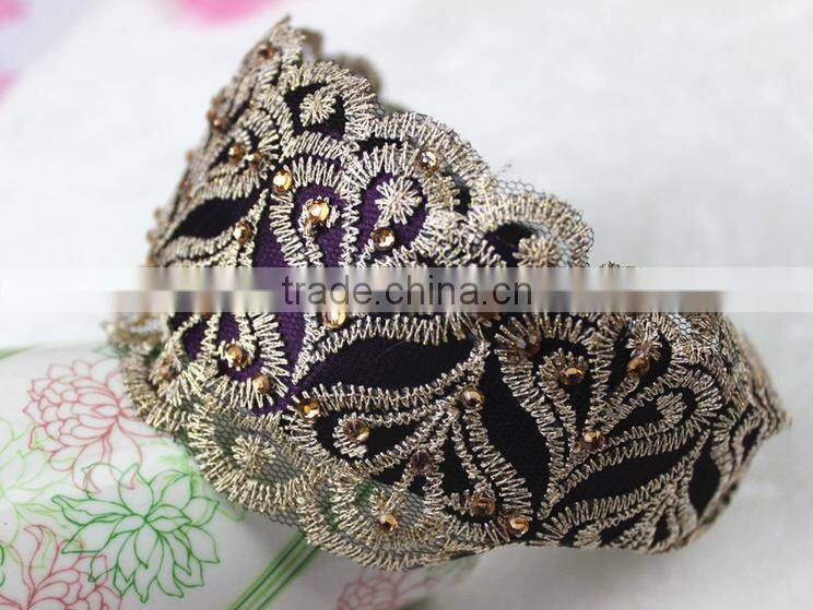 Fabric Lace Wide Fashion Headband Hairband Delicate Women Hair Accessories