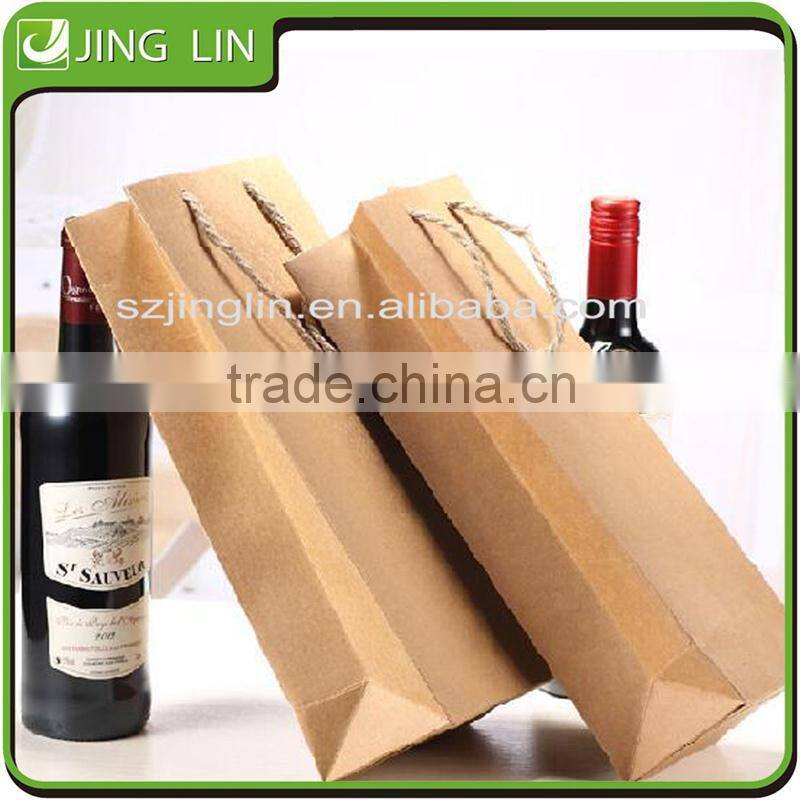 Hot selling lead free printed kraft paper bag with handle