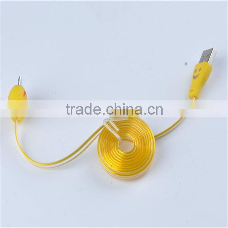 2016 trending new products usb cable for iphone high quality custom made led usb cable