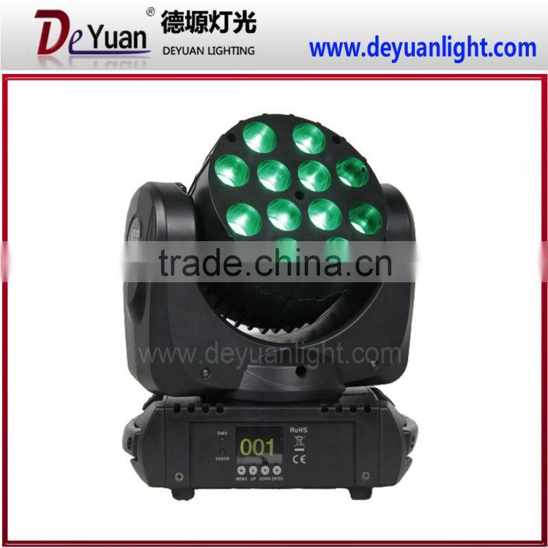 Hot Sell Outdoor led 12*12w 4in1 mini wash moving head light, disco light