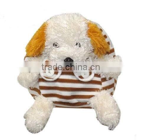 plush school bags/plush bag/kids plush bags/plush stuffed toy dog bag