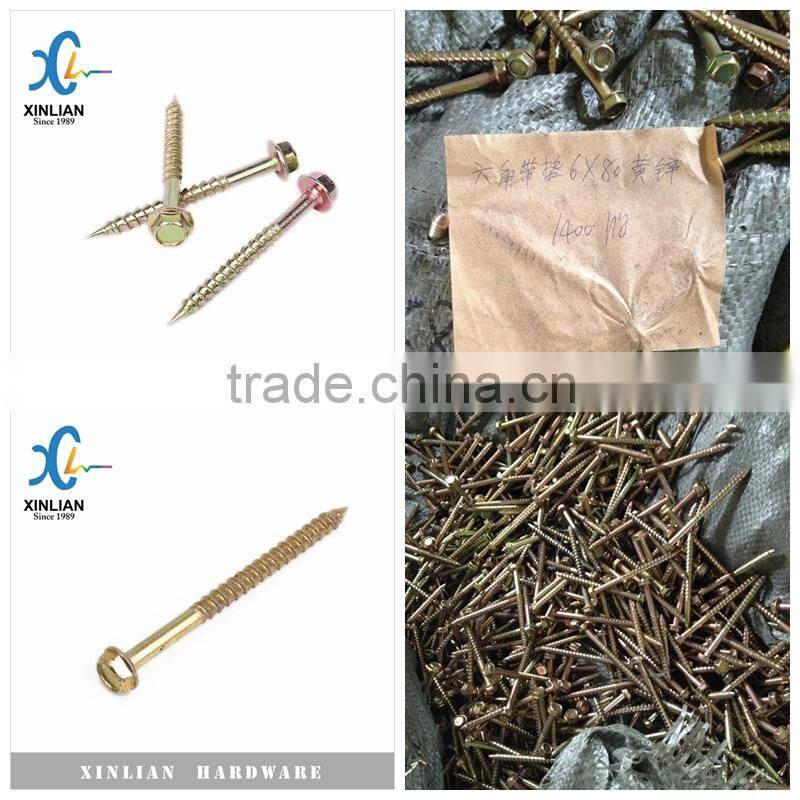 Hex head flange washer self tapping screw