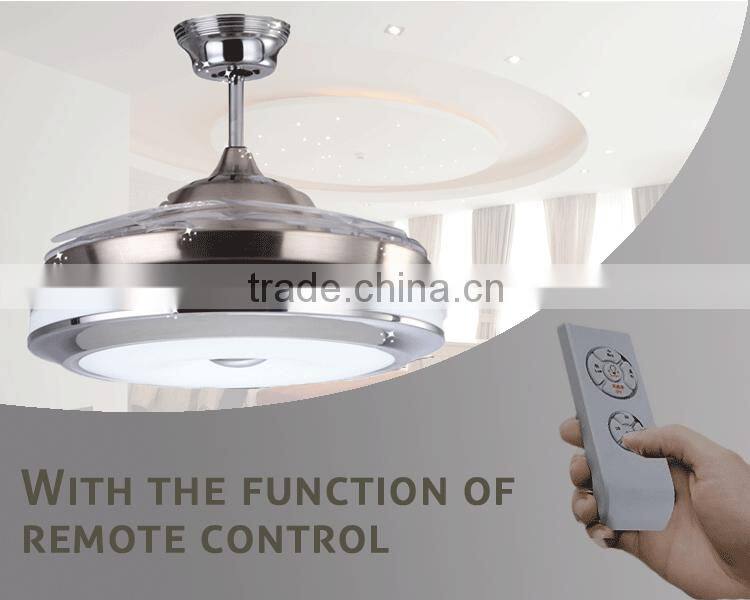 White Light Simple European Design Ceiling Fan