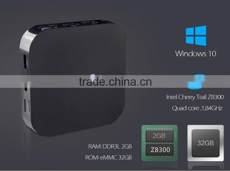 2016 new hot cheap mini pc Vensmile mini pc wintel W8 PRO Cherry Trail Z8300 mini pc 2G/32G 1.84GHz W8 PRO vensmile mini pc
