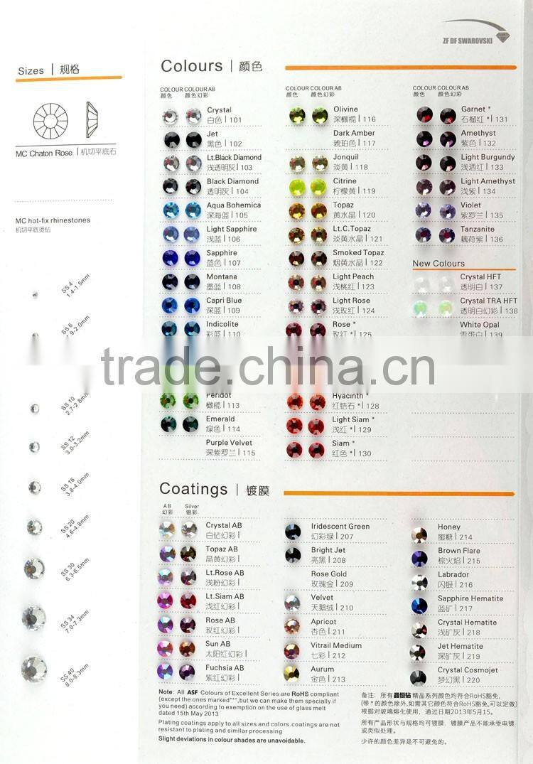 Glass crystal resin non hot fix diamond black bag packing in China wholesale market