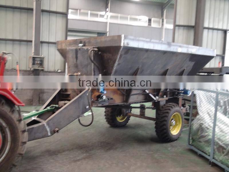 tractor mounted truck spreader compost spreader