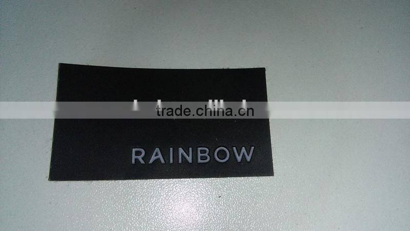 custom black leather label and leather patch with EXW price