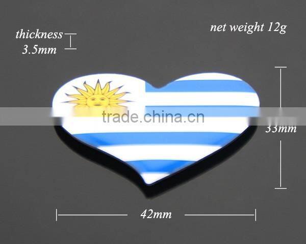 Uruguay Punta Del Este Souvenirs Car Shaped Rubber Magnet Stainless Steel Metal Custom Printing Souvenir Fridge Magnet