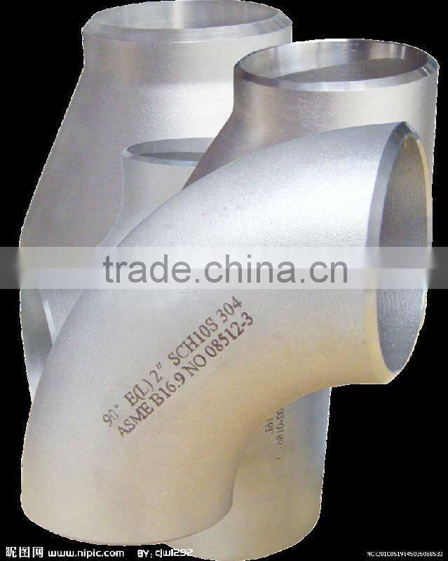 stainless steel pipe fitting 304/304L/316/316L ASME 90 degree elbow