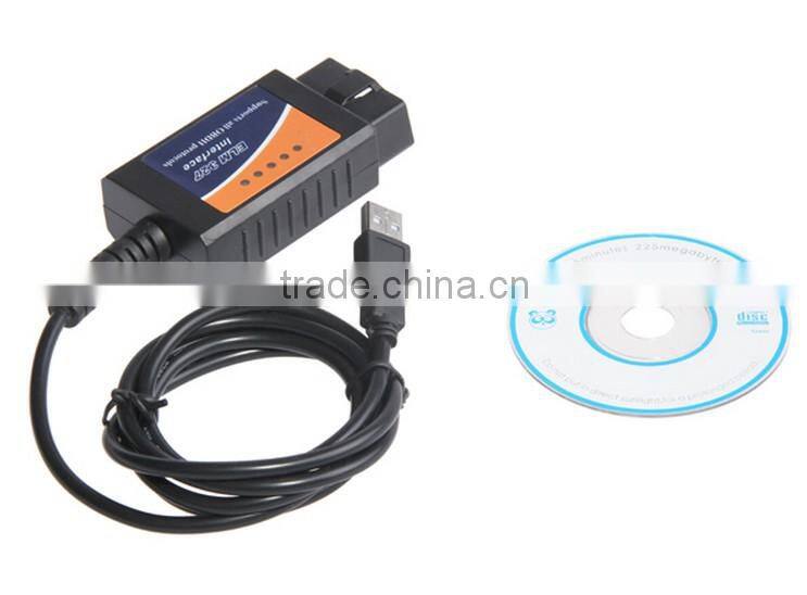 Elm327 usb car diagnsotic tool,2015 hot selling OBDII CAN-BUS usb elm327 version 1.5a elm327 usb with best price