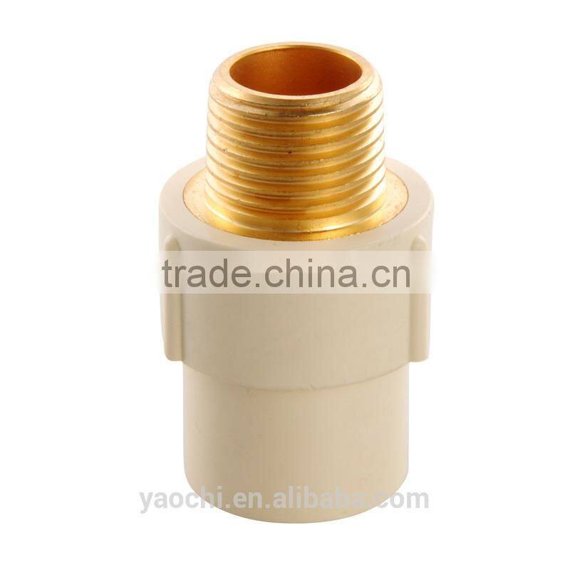 CPVC SCH80 male thread coupling with copper