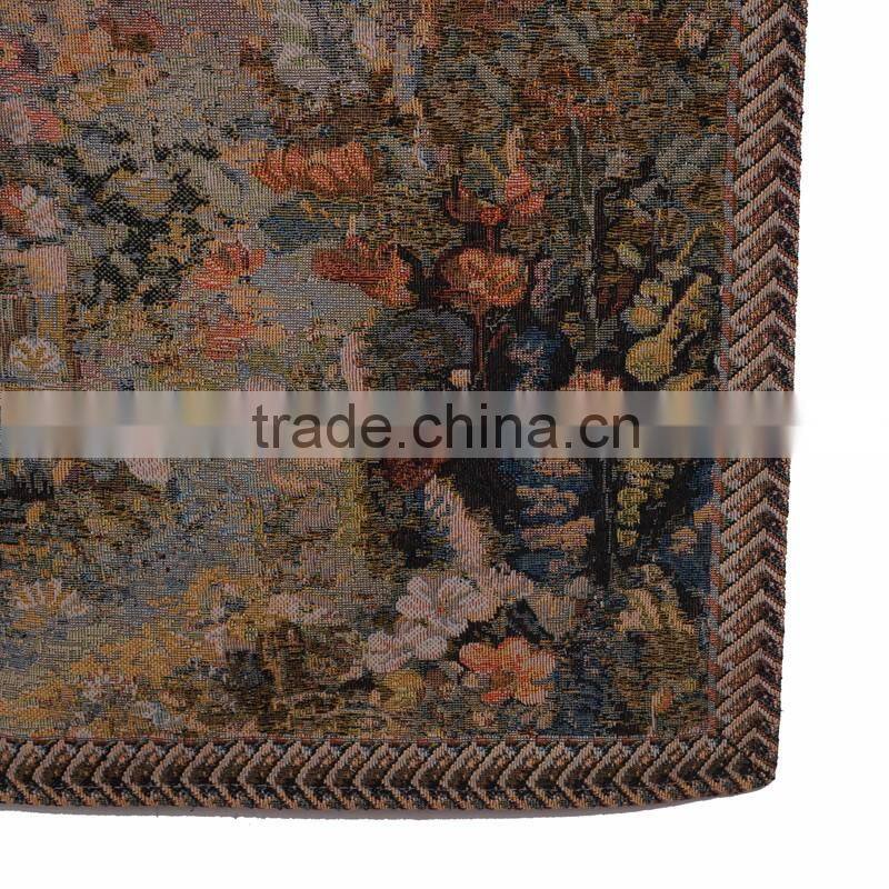 PLUS antique jacquard lovely tapestry wall hanging