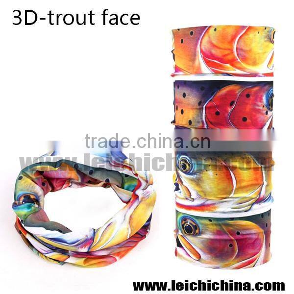 Rainbow trout skin custom bandana scarf