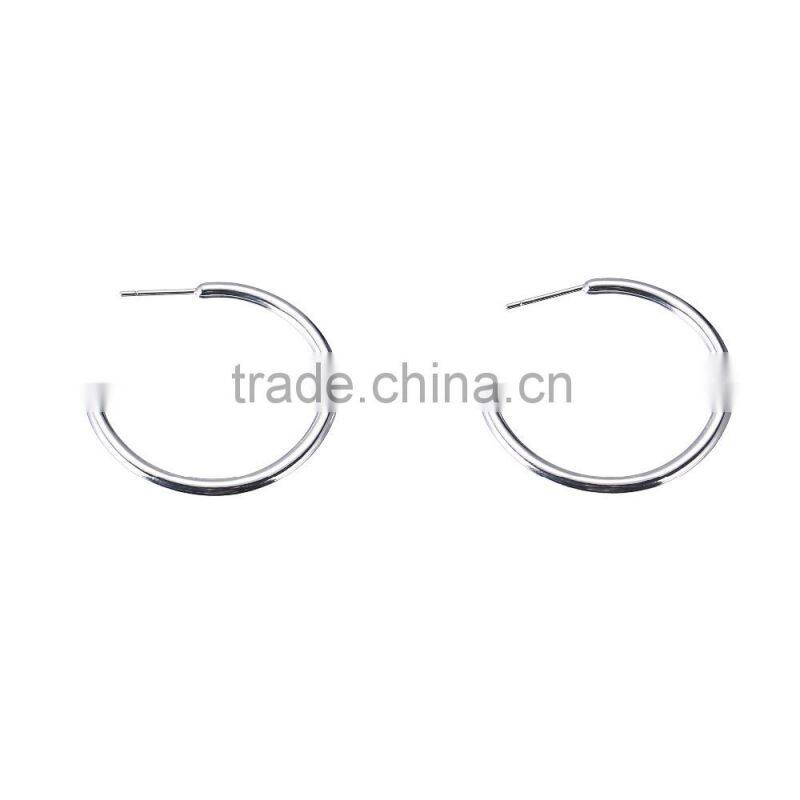 Fashion & Cheap Jewelry South Africa style silver plating e shaped twinkling huggie earrings