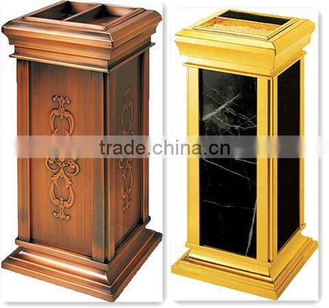 Indoor square ground stand dustbin with ash barrel