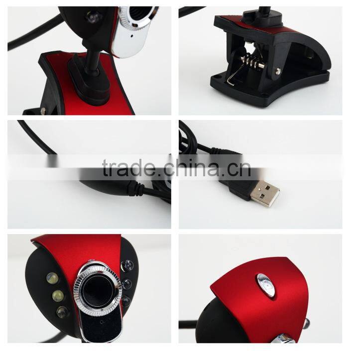 USB Webcam 50M 6 LED Night Vision HD Webcam Camera Web Cam With Mic Driver Webcam USB PC Camera