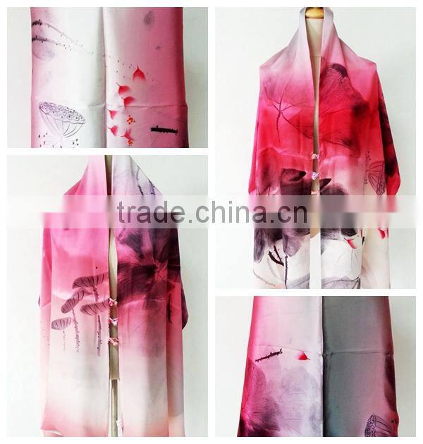 digital printing for double layer silk scarf