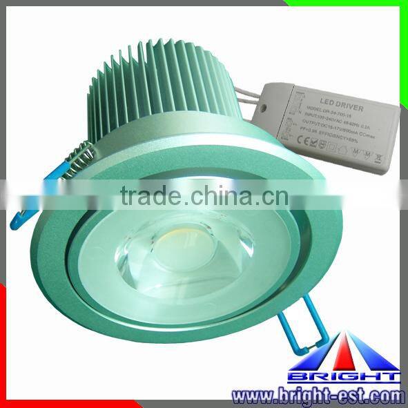 IP50 7W COB LED Downlight with Alluminum Alloy Body and 60degree Beam angle Len