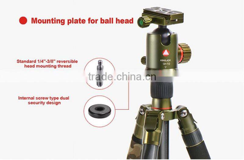 Kingjoy 2016 hot sell new products,carbon fiber monopod tripod for camera K2208+QH20
