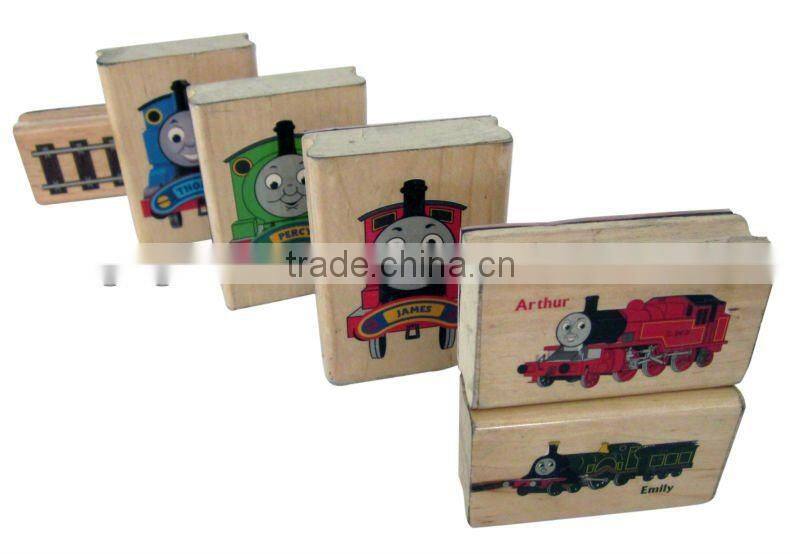 Custom wedding rolling wooden stamp block set