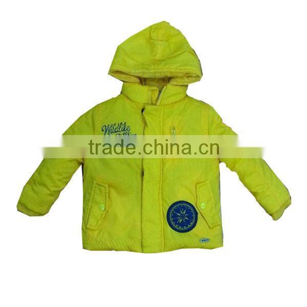 lovely yellow kids down jacket for the winter