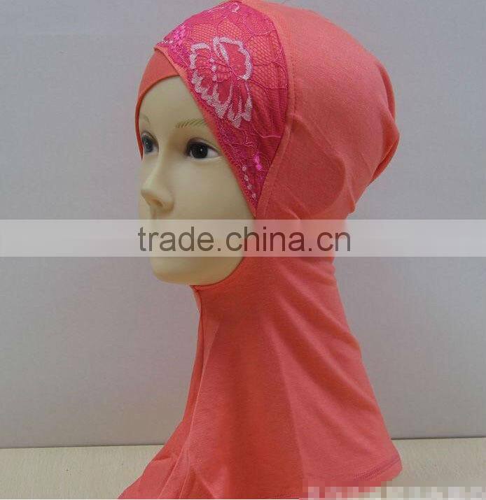 C032 new style lace criss-cross ninja inner underscarf,full underscarf to cover neck