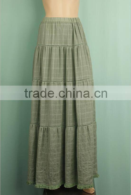 2016 S/S new style cotton solid color pictures fashionable long skirts pattern DS150432082
