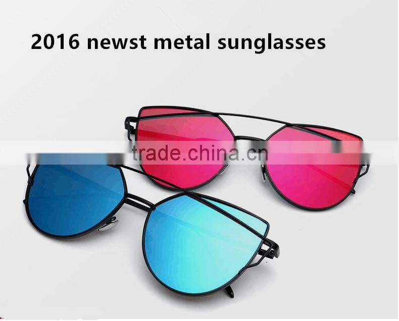 2016 new metal sunglasses unisex factory direct sell stock