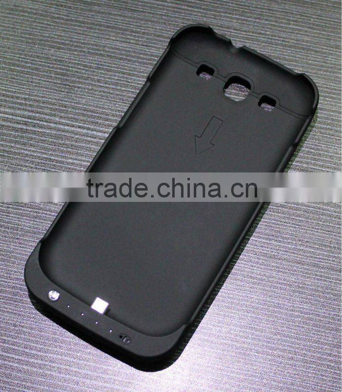 Newest black back clip power supply portable external battery for samsung i9300 2200mAh