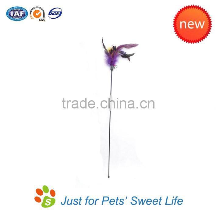 Plastic long rod feathers cat teaser