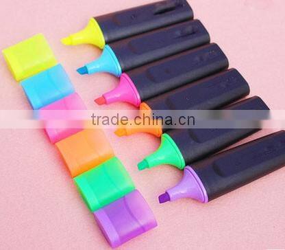 Double head plastic multi color highlighter