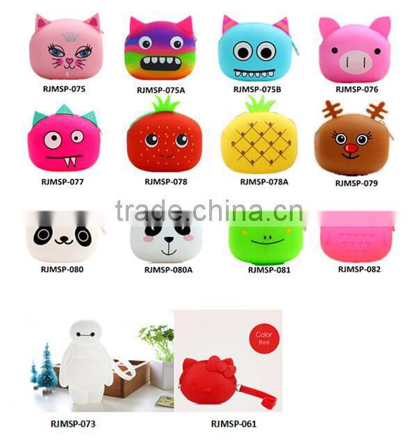 Promotional small cute custom silicone challenge coin wallet