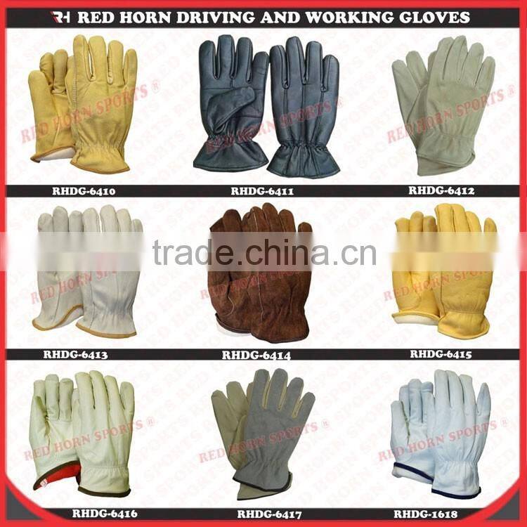 Sheep Split Leather Driving Gloves, Work Gloves, Thermal insulation makes your hand extra warmth