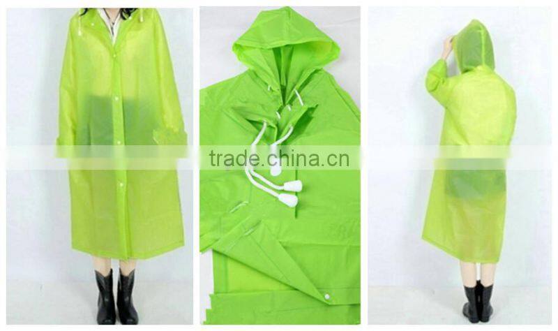 adult portable long size hooded clear reusable raincoat clear pvc raincoat