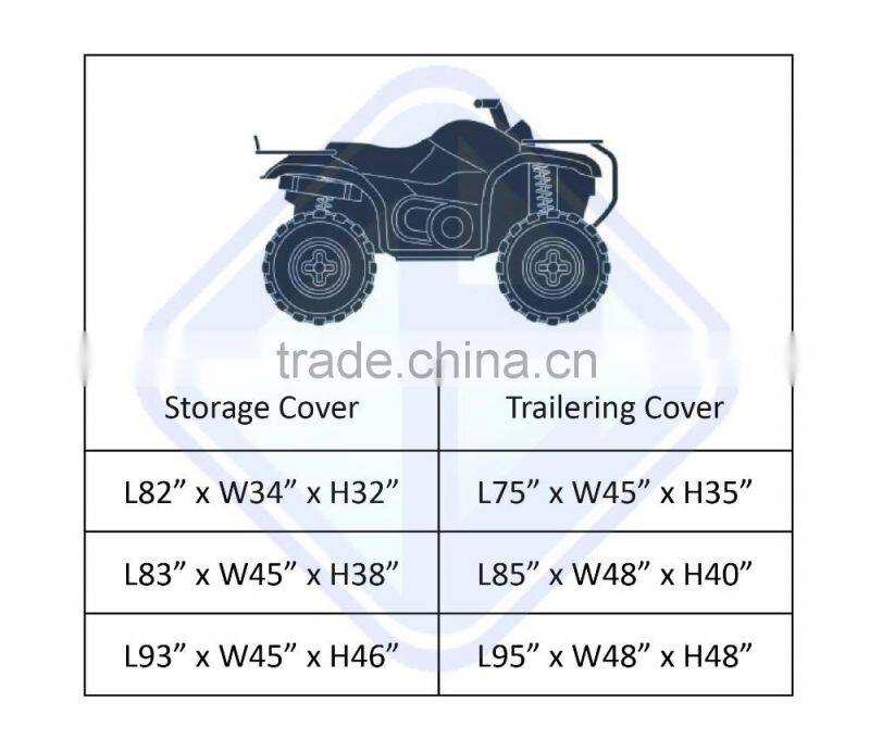 2016 new black coating waterproof high quality ATV cover