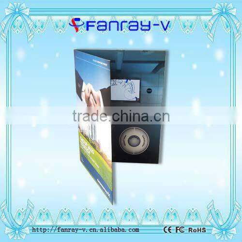 7 inch LCD video brochure card in print, video cards, video greeting cards in printed