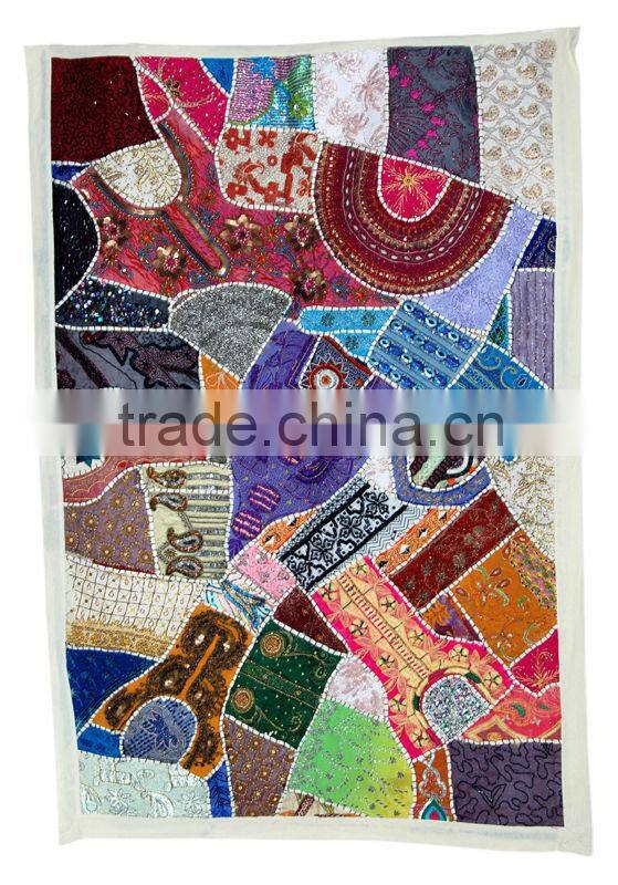 Handmade embroidered tree Wall Hangings tapestry