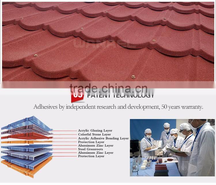 Wanael 2014 chinese antique roof with aluminum-zinc plated steel sheet and colorful stone chips