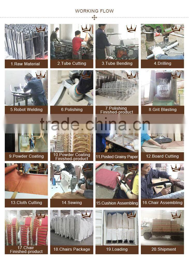 Black and Ivory chair/stacking Iron Hotel Fashionable Banquet Chairs