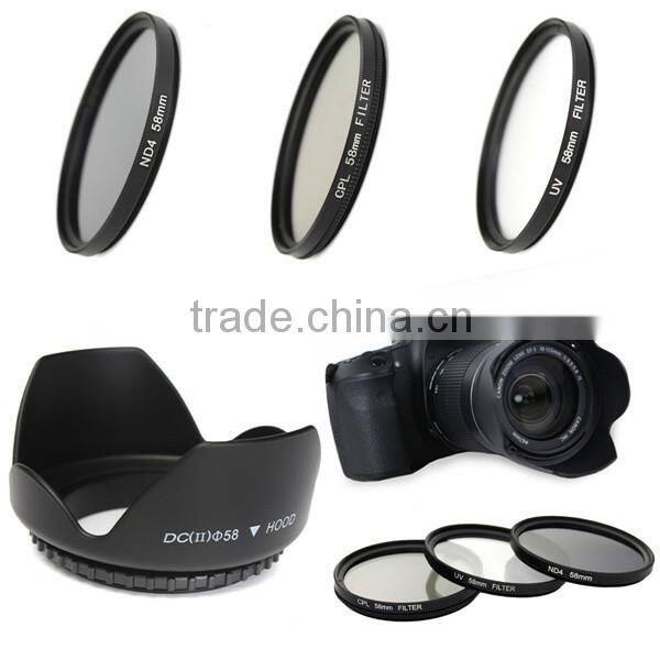 For Sony A230 For Nikon D5100 58mm 5 in 1 Set Camera Filters Set