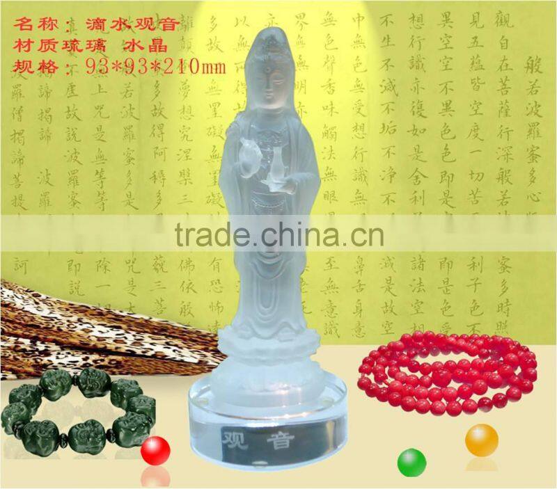 Factory Wholesale Colored Glaze Crystal buddha statues