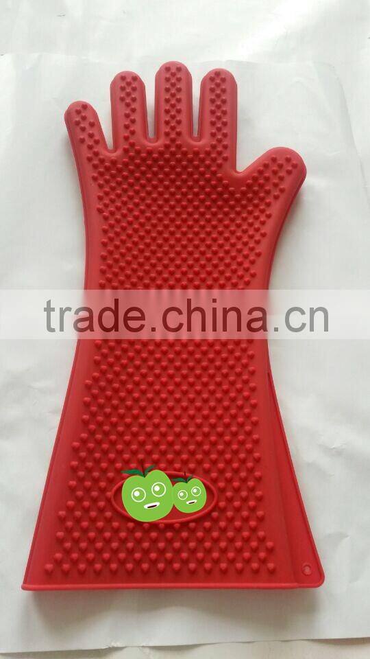 food grade heat resistant five fingers silicone oven mitt