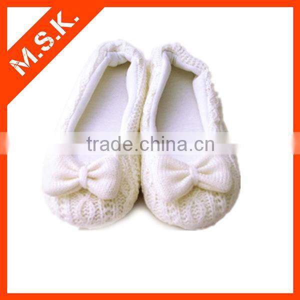 With bowknot soft furry wide ballroom dancing line dance shoes