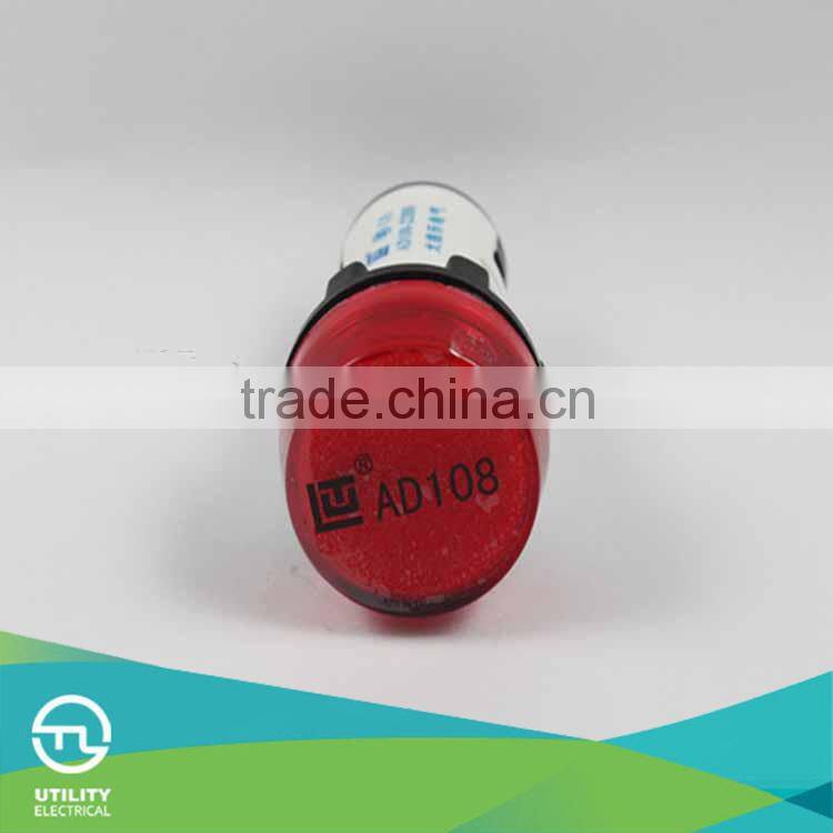 AC 220V Red LED Power Indicator Pilot Single Light Lamp 22mm with CE certification