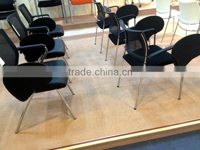 807-02 Korean mesh back stackable office chairs plastic chair with chrome legs