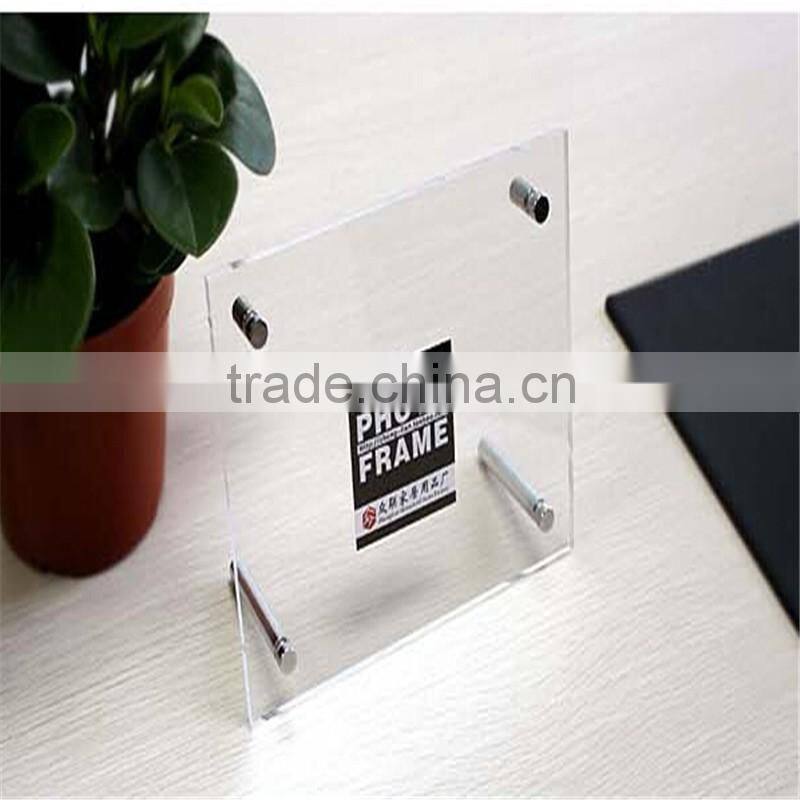 Customizing promotion fahsion acrylic photo frame with magnet