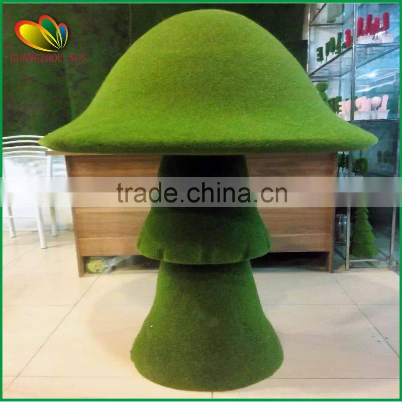 Hot selling garden decoration artificial grass mushroom