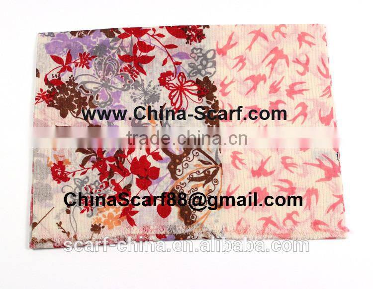 Wholesale gold thread wool scarf